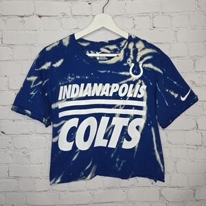 Indianapolis Colts Crop Top W/Rhinestones